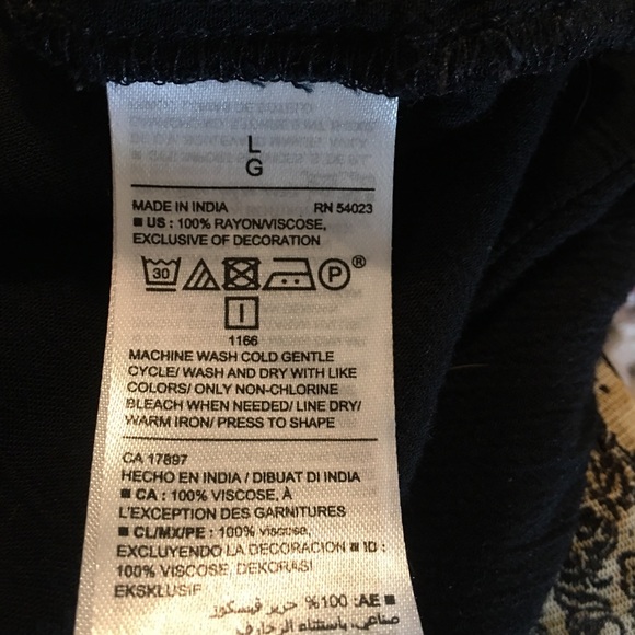 Old Navy Boho Black Peasant Blouse - Picture 3 of 3